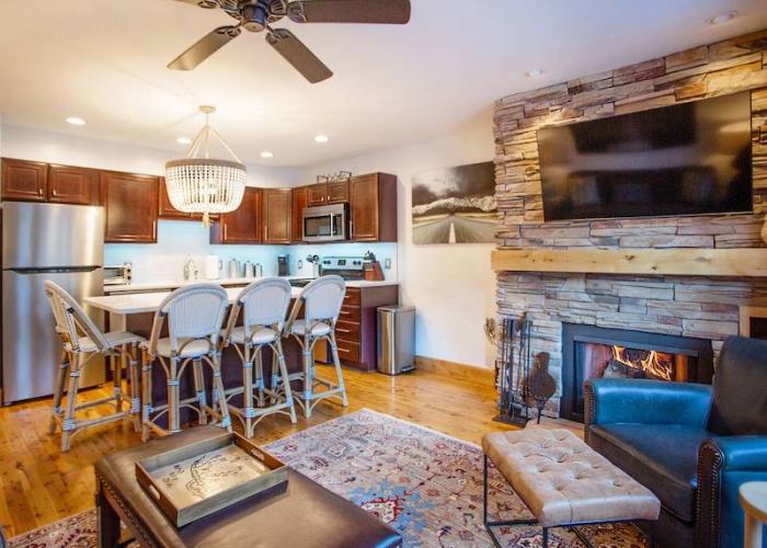 A living room of a Breckenridge vacation rental