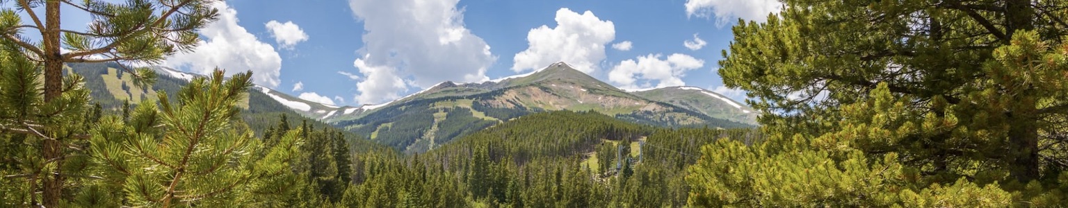 A view of Breckenridge mountains in summer